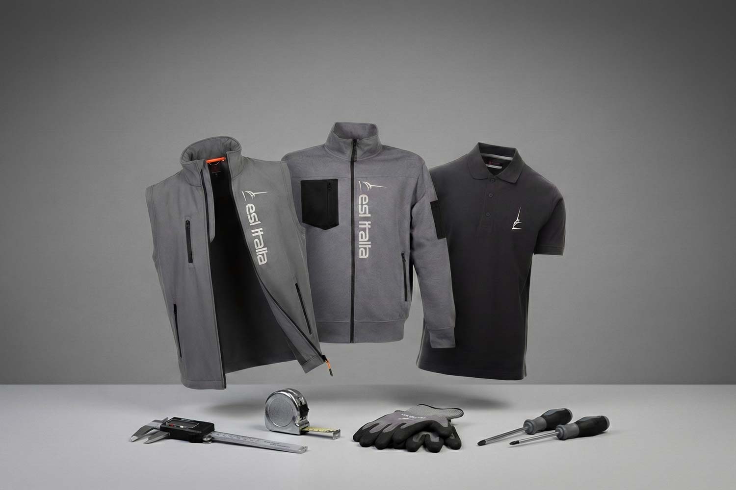 Progettazione abbigliamento tecnico aziendale: immagine coordinata di ESI Italia