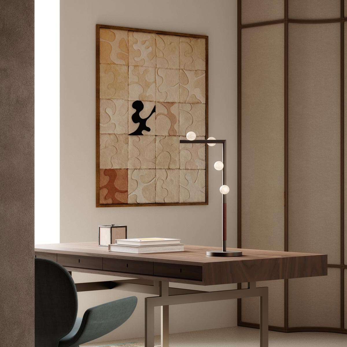 Quando un architetto a Dubai può configurare una lampada in alabastro di Volterra direttamente via web