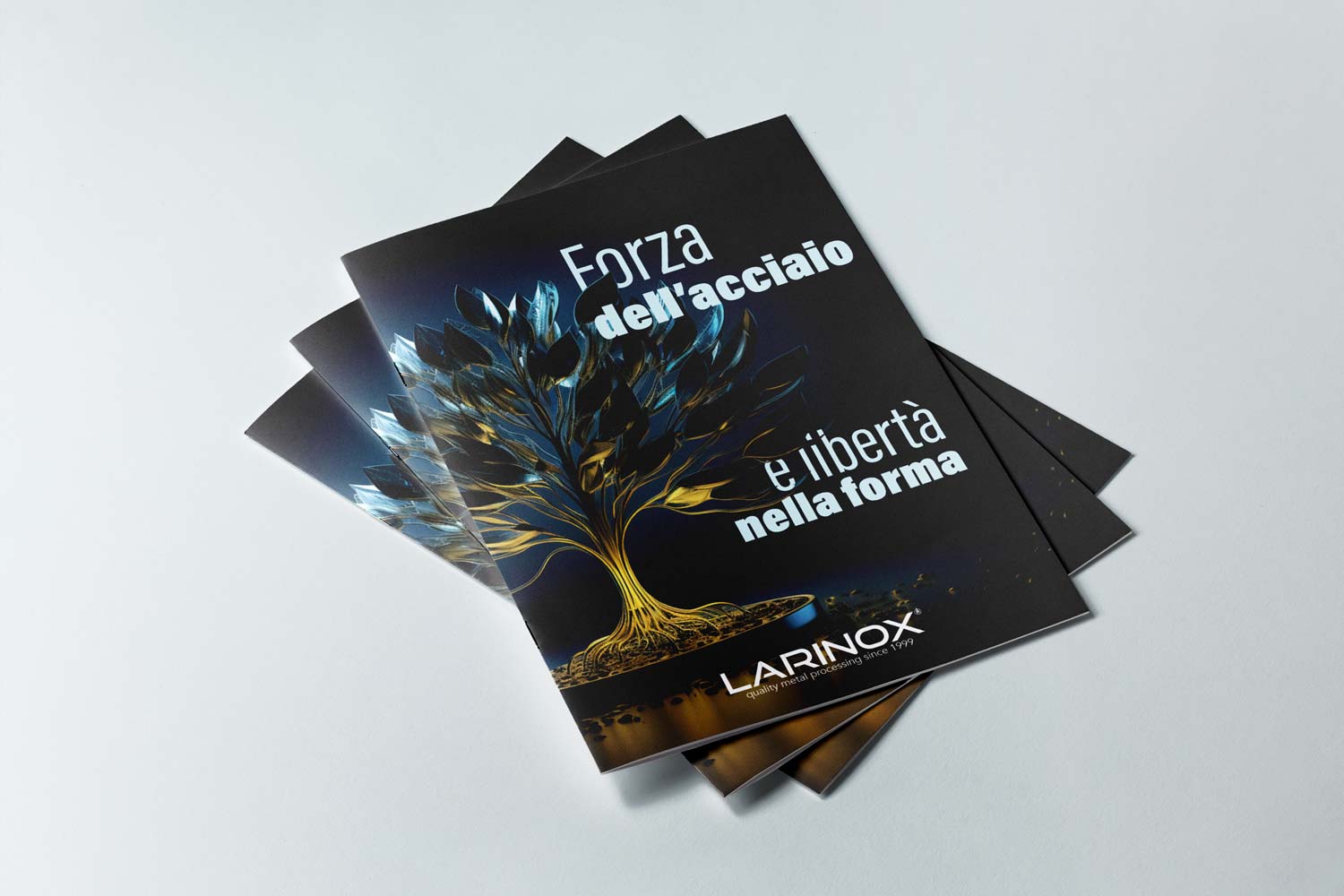 copertina brochure aziendale settore carpenteria metallica