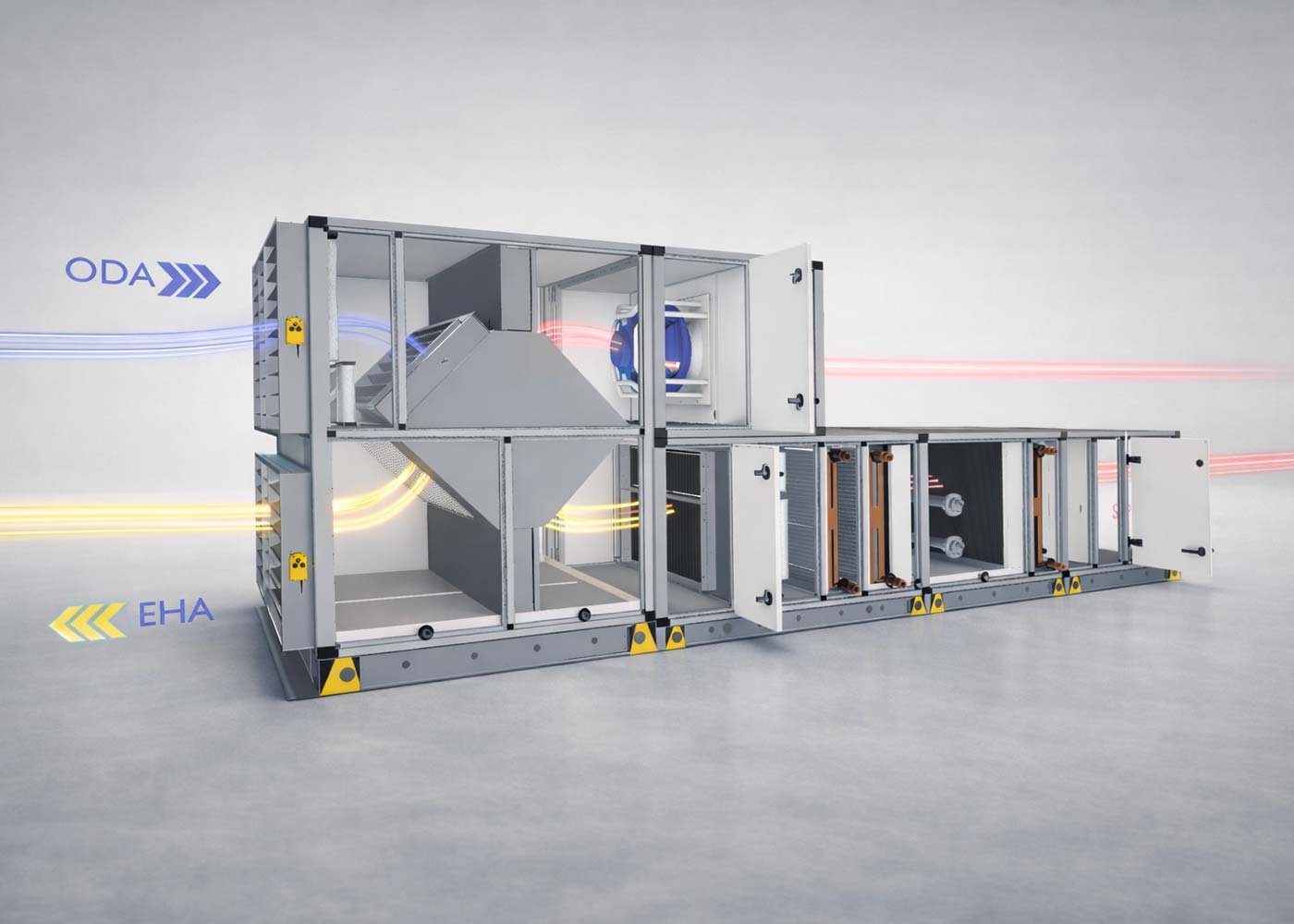 Animazioni 3D e rendering dinamici: macchine per il trattamento dell'aria