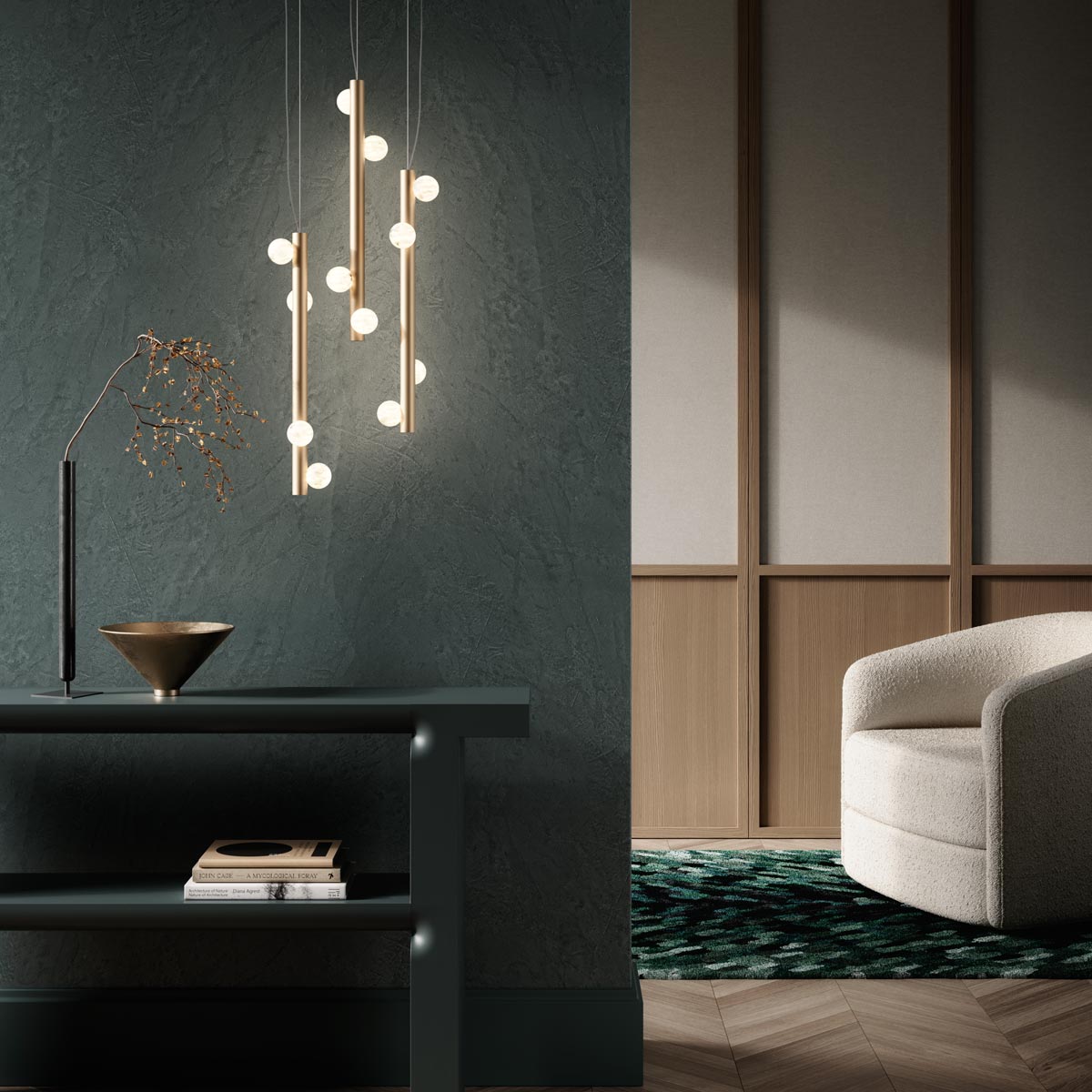 Quando un architetto a Dubai può configurare una lampada in alabastro di Volterra direttamente via web